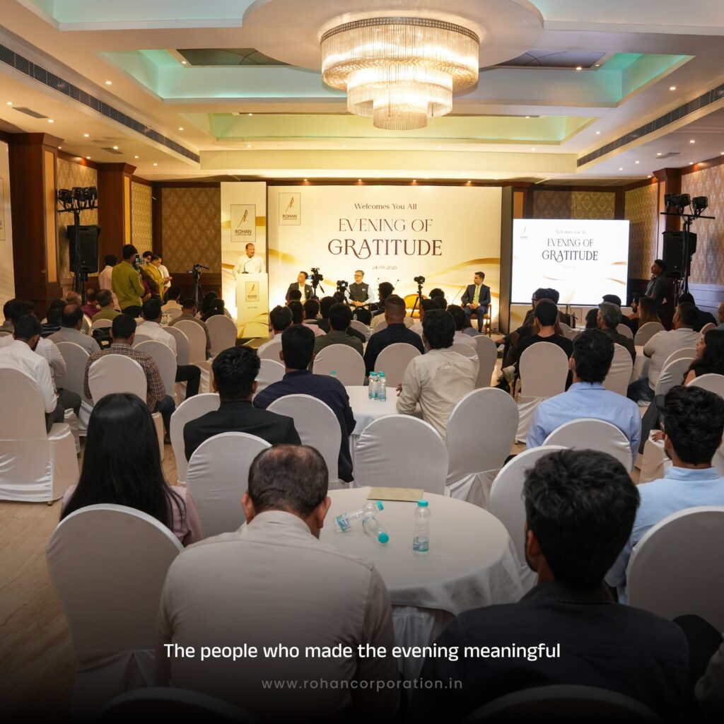 MLC Ivan D'Souza addresses guests at Evening of Gratitude 2026 hosted by Rohan Corporation at Hotel Ocean Pearl, Mangaluru